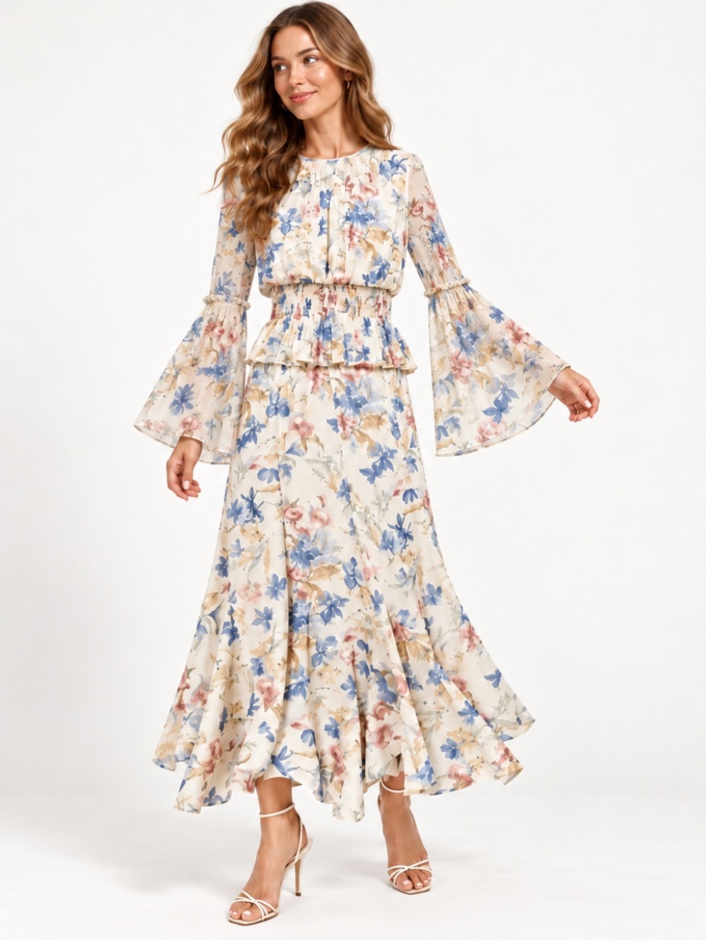 Tuckernuck Lily Valley Floral Blouse Maxi Skirt Matching Set NWT XS